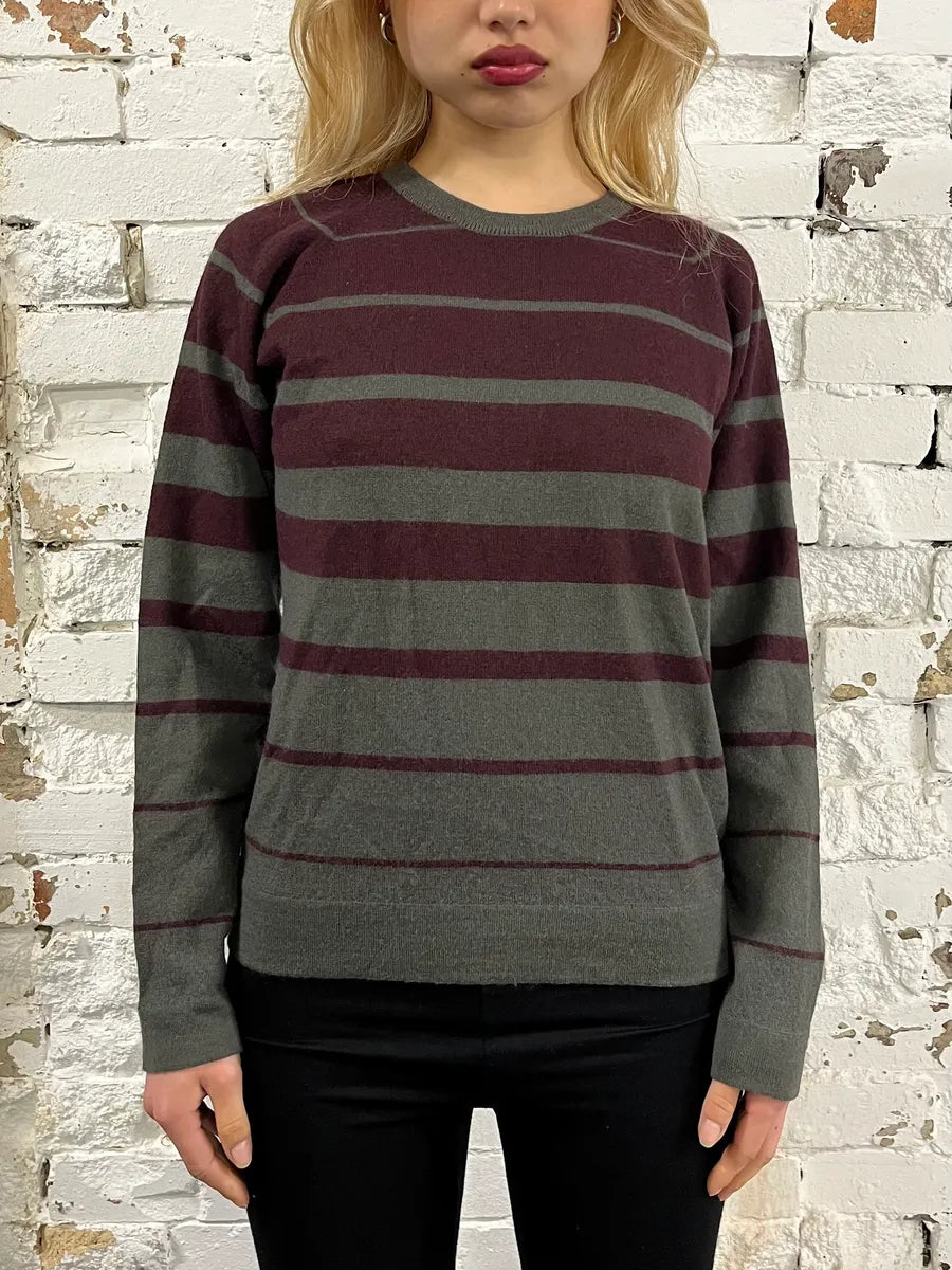 2000s Daniele Alessandrini Grey & Purple Wool Sweater CExBhIY 1