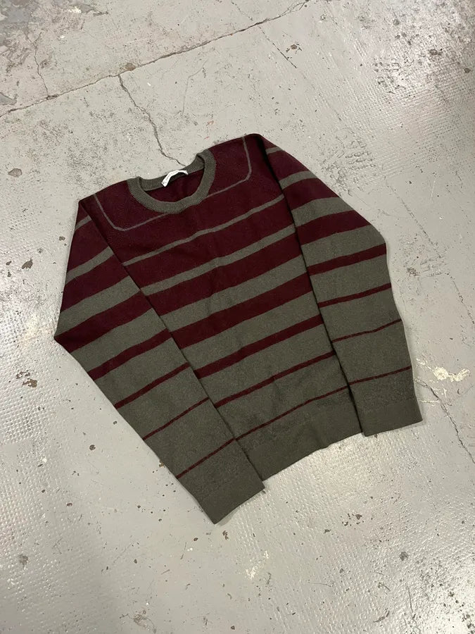 2000s Daniele Alessandrini Grey & Purple Wool Sweater CExBhIY 3