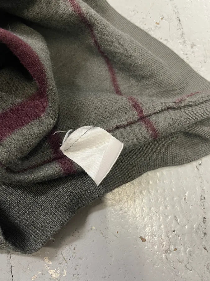 2000s Daniele Alessandrini Grey & Purple Wool Sweater CExBhIY 8