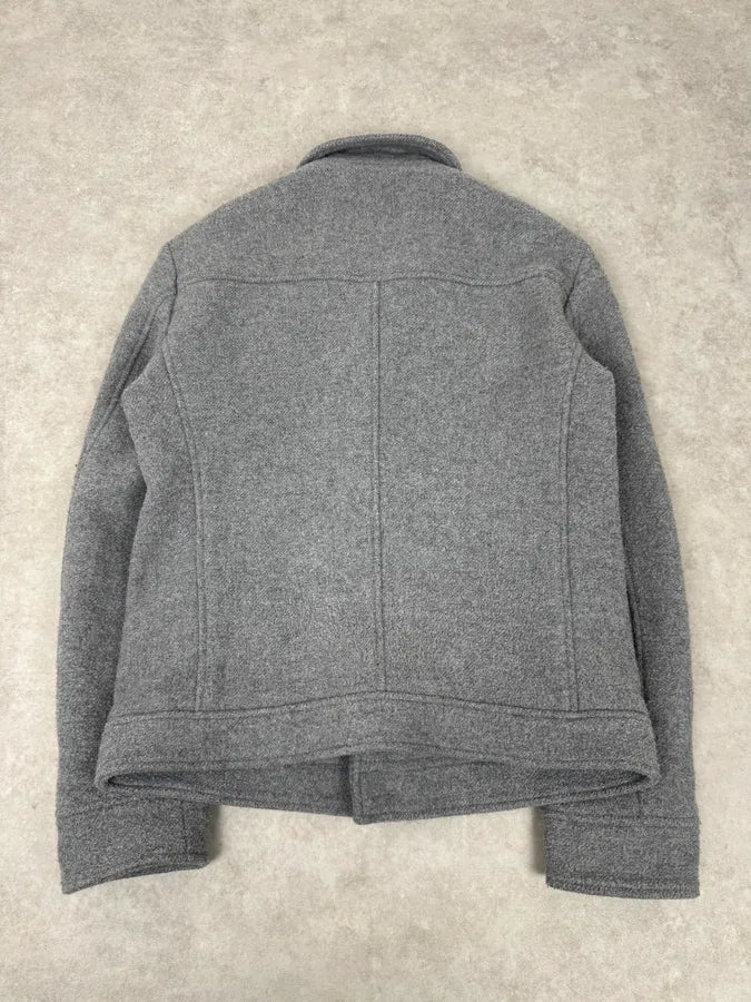 2000s Daniele Alessandrini Grey Classy Buttoned Jacket rFdezFh 5