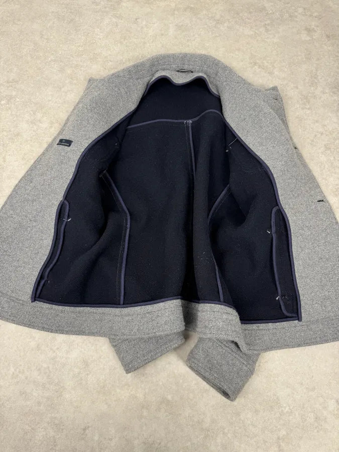 2000s Daniele Alessandrini Grey Classy Buttoned Jacket rFdezFh 7