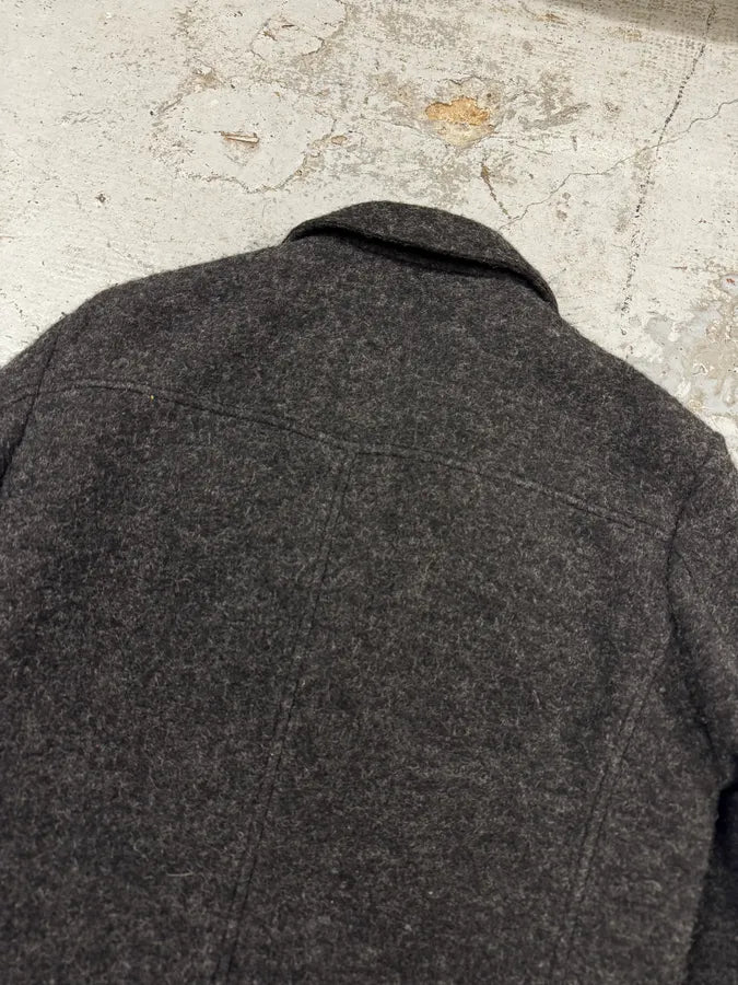 2000s Daniele Alessandrini Grey Classy Wool Buttoned Jacket BmMMoHR 5