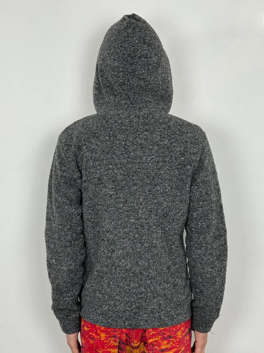 2000s Daniele Alessandrini Grey Wool Hooded Peacoat Jacket sfLDDTI 2