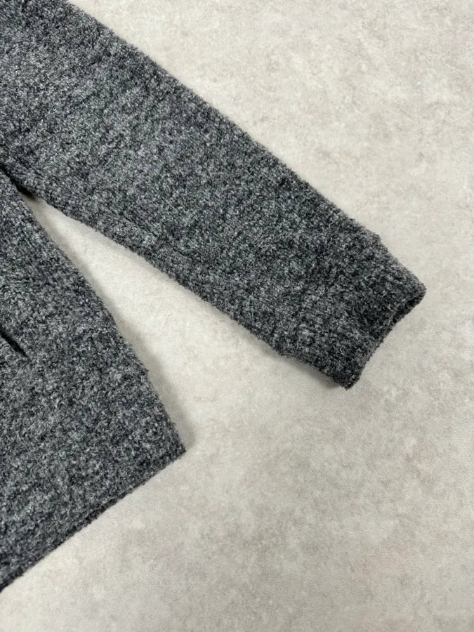 2000s Daniele Alessandrini Grey Wool Hooded Peacoat Jacket sfLDDTI 5