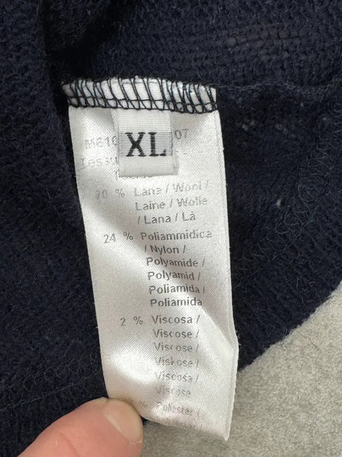 2000s Daniele Alessandrini Japan Sunset Navy Wool Sweater AWaZQRb 8