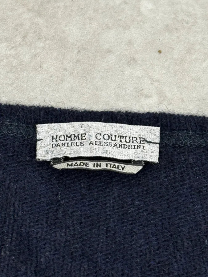 2000s Daniele Alessandrini Japan Sunset Navy Wool Sweater AWaZQRb 7