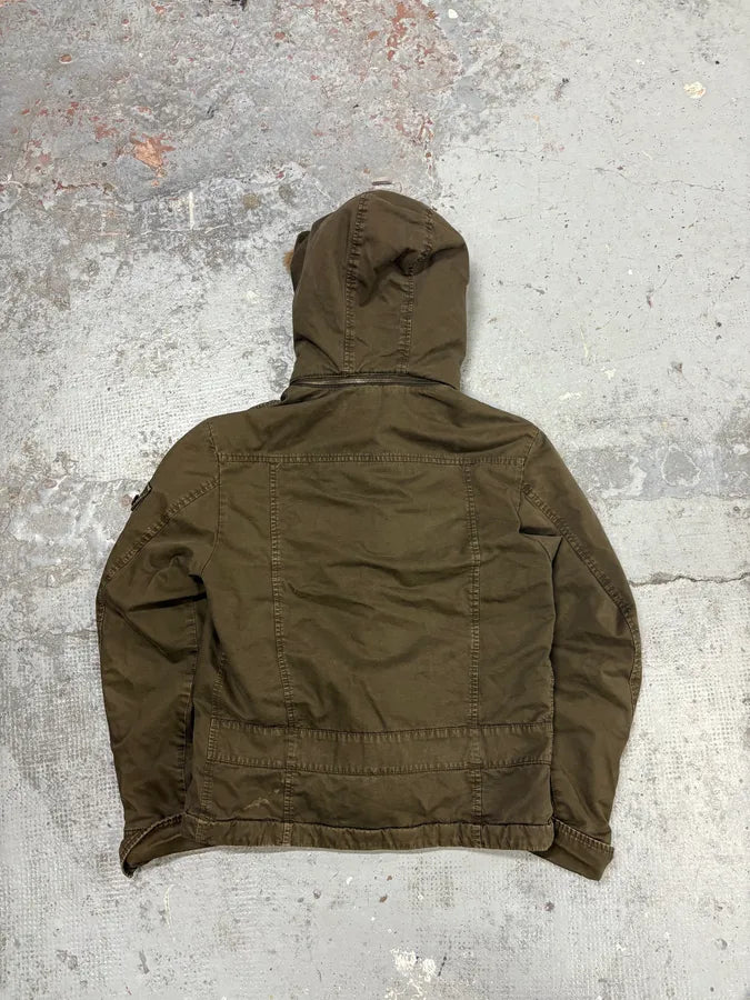 2000s Daniele Alessandrini Military Brown Multi Pockets Faux Fur Jacket PNjvpKR 4