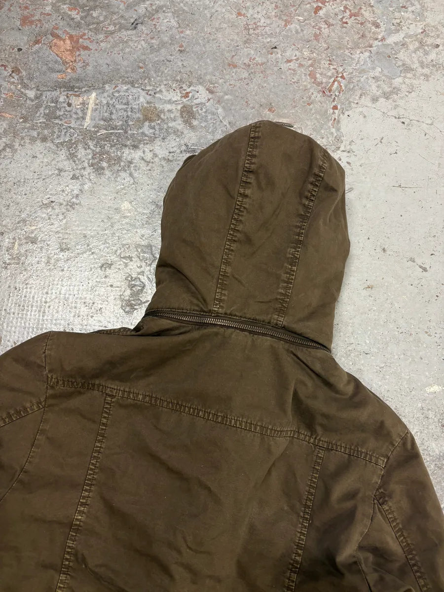 2000s Daniele Alessandrini Military Brown Multi Pockets Faux Fur Jacket PNjvpKR 5