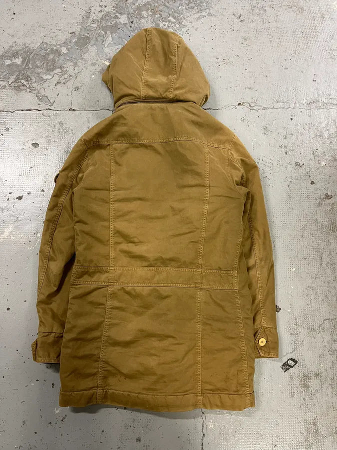 2000s Daniele Alessandrini Military Camel Multi Pockets Faux Fur Jacket rCLQuJO 4