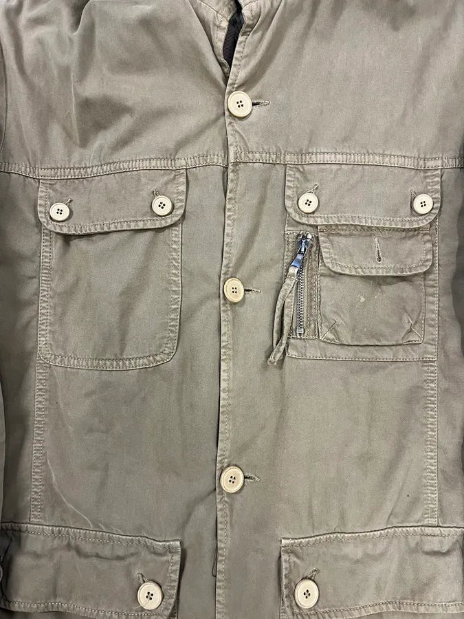 2000s Daniele Alessandrini Military Camel Multi Pockets Faux Fur Jacket rCLQuJO 6