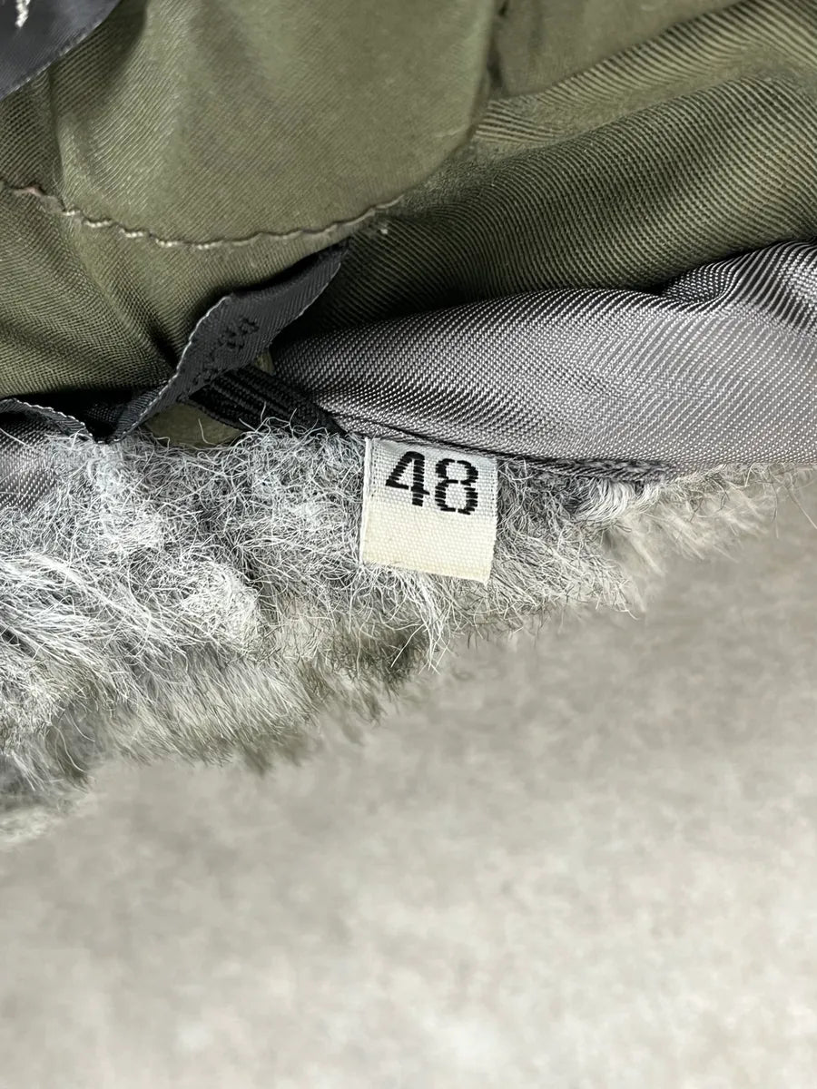 2000s Daniele Alessandrini Military Green Multi Pockets Faux Fur Jacket nKmfepU 10