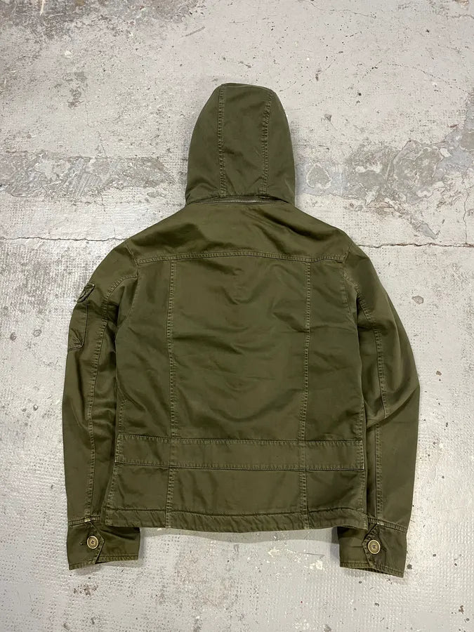 2000s Daniele Alessandrini Military Green Multi Pockets Faux Fur Jacket WBjnbQh 7