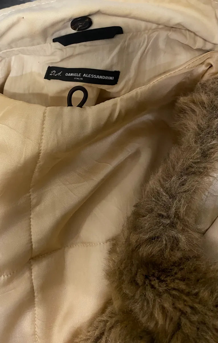 2000s Daniele Alessandrini Military White Multi Pockets Faux Fur Jacket ODCRfRK 8