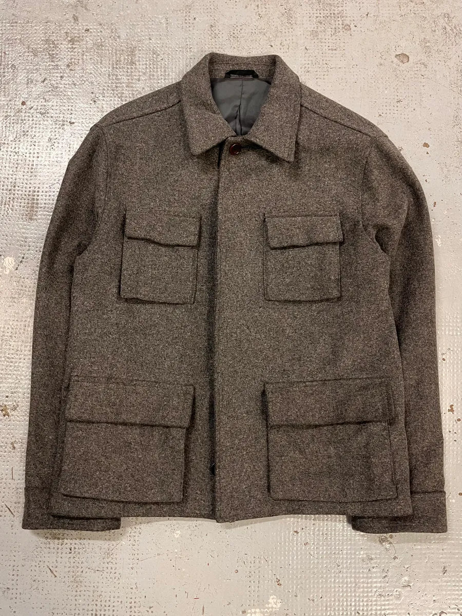 2000s Daniele Alessandrini Multi-Pockets Grey Wool Jacket cdxMCMV 0