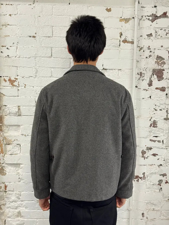 2000s Daniele Alessandrini Multi-Pockets Grey Wool Jacket cdxMCMV 2