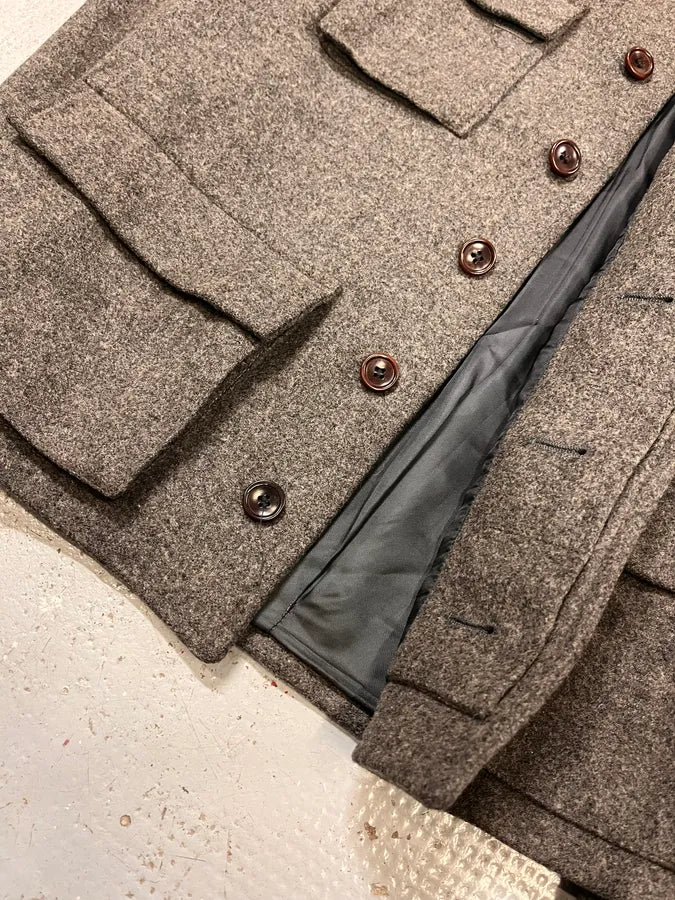 2000s Daniele Alessandrini Multi-Pockets Grey Wool Jacket cdxMCMV 5