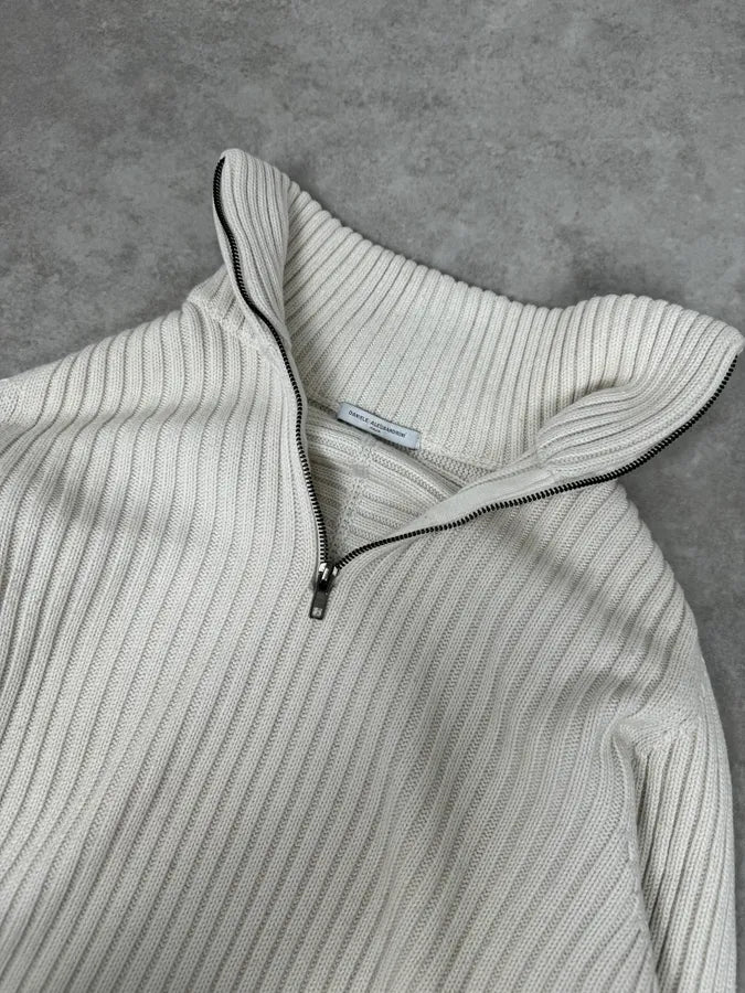 2000S Daniele Alessandrini Multi-Zip Creamy White Wool Sweater lhCiEjH 3
