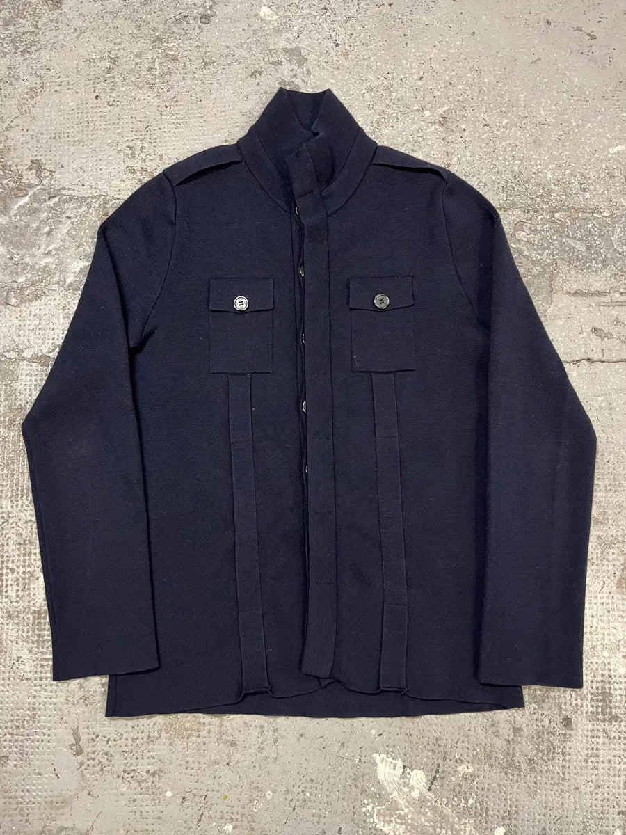 2000s Daniele Alessandrini Navy Buttoned Cardigan EhIGnIx 2