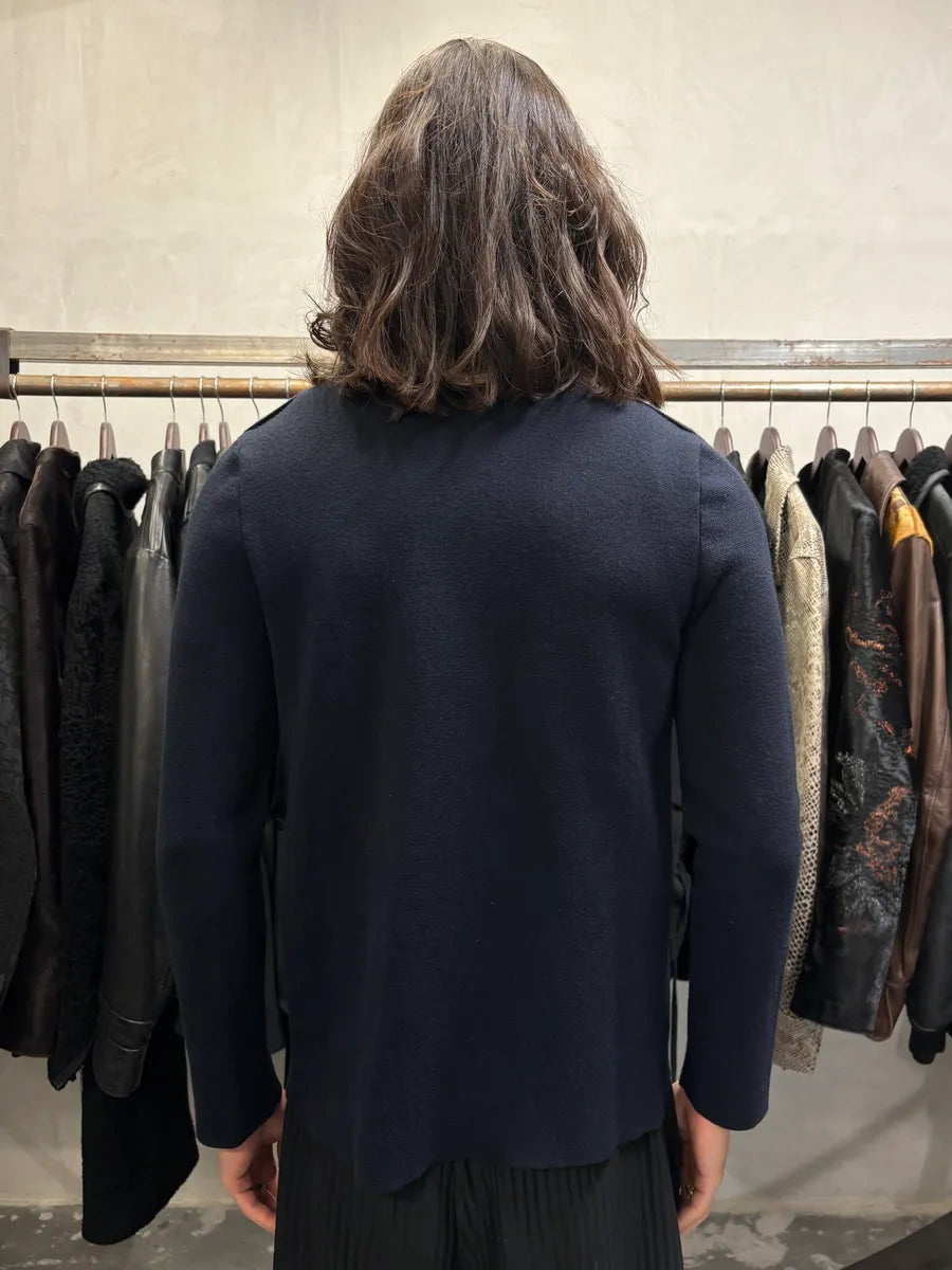 2000s Daniele Alessandrini Navy Buttoned Cardigan EhIGnIx 3