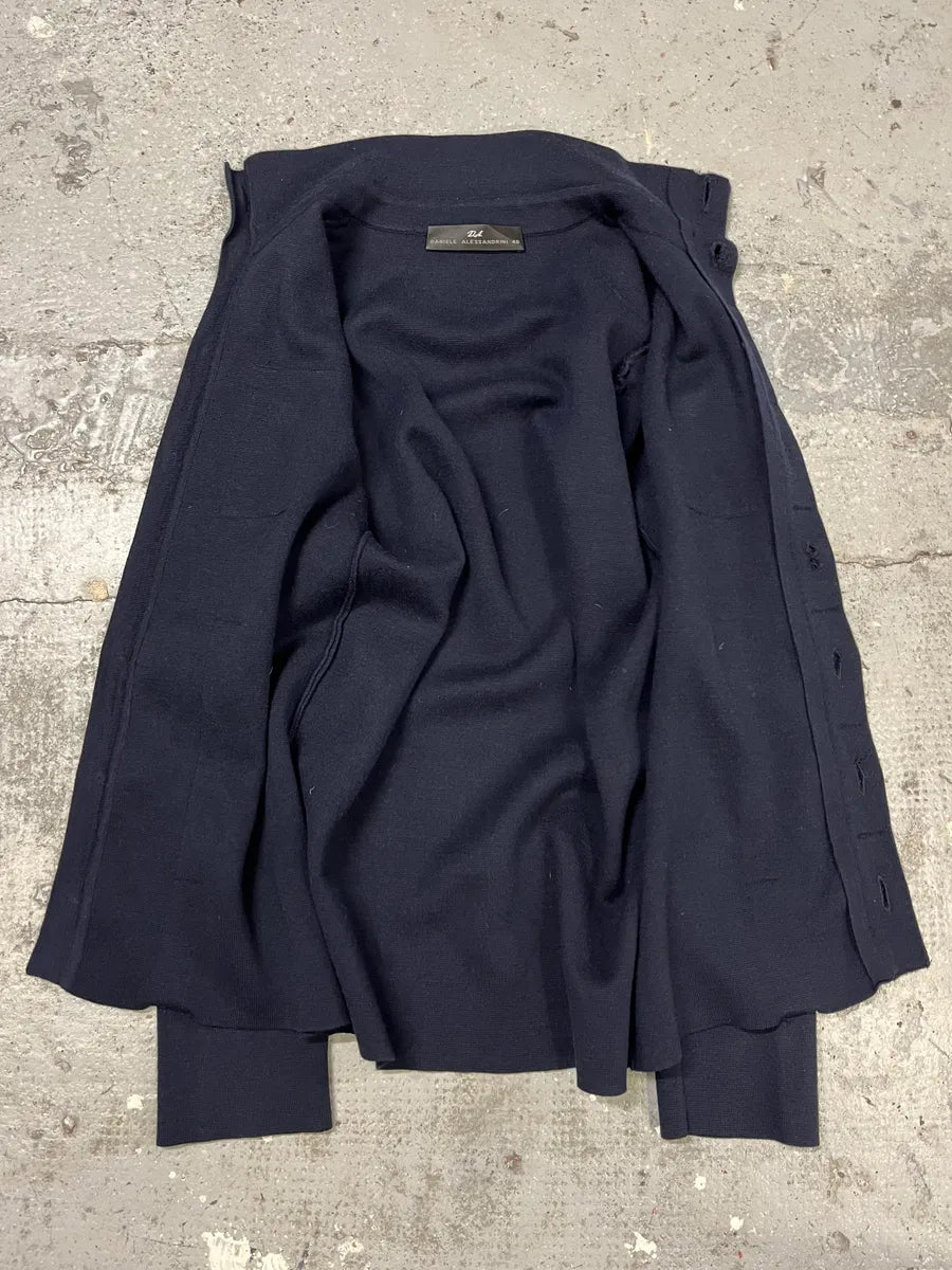 2000s Daniele Alessandrini Navy Buttoned Cardigan EhIGnIx 7