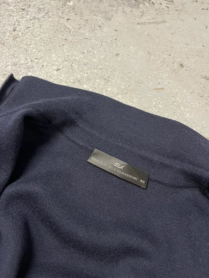 2000s Daniele Alessandrini Navy Buttoned Cardigan EhIGnIx 8