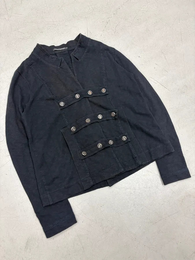 2000s Marithé + François Girbaud Navy Buttoned Jacket RjPRbFW 3