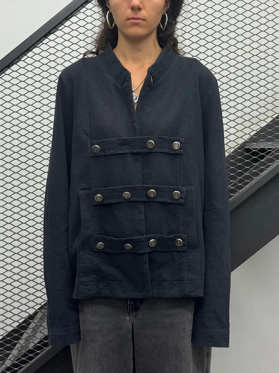 2000s Marithé + François Girbaud Navy Buttoned Jacket RjPRbFW 1