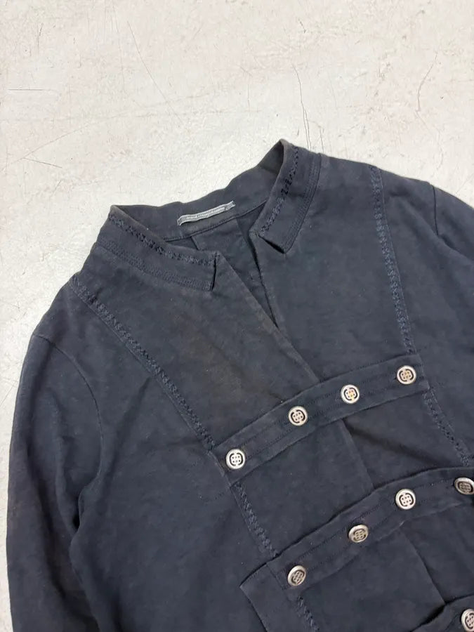 2000s Marithé + François Girbaud Navy Buttoned Jacket RjPRbFW 4