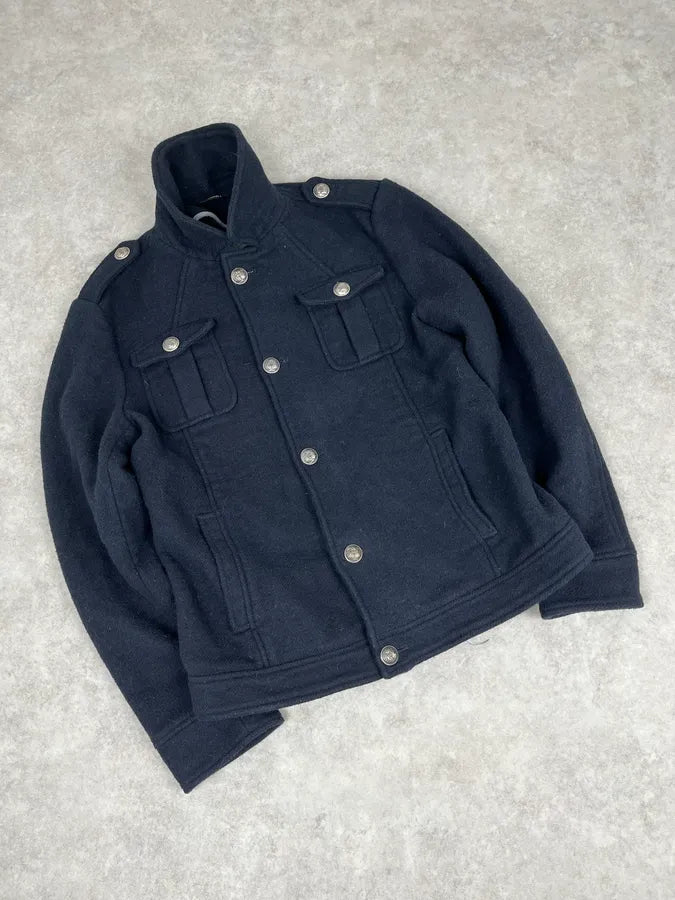 2000s Daniele Alessandrini Navy Wool Classy Jacket sRdNJWM 4