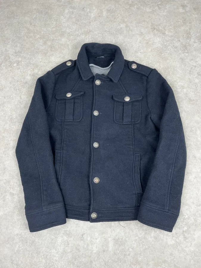 2000s Daniele Alessandrini Navy Wool Classy Jacket sRdNJWM 2