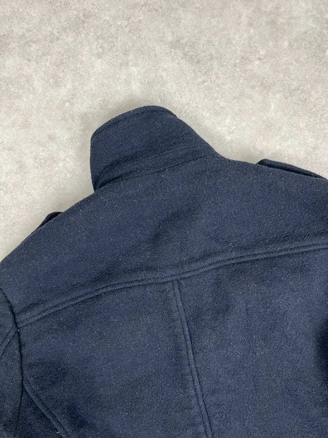 2000s Daniele Alessandrini Navy Wool Classy Jacket sRdNJWM 6