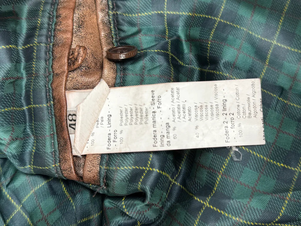 2000s Daniele Alessandrini Raw Aged Brown Leather Jacket TltiGGz 11