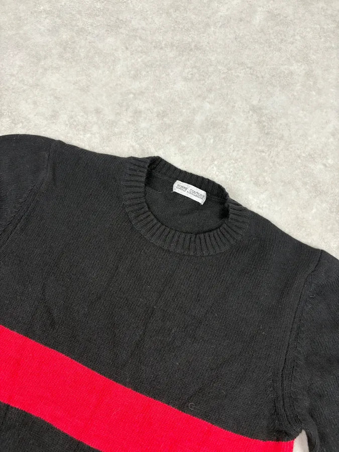 2000s Daniele Alessandrini Red Line Black Wool Sweater akKQdHN 3