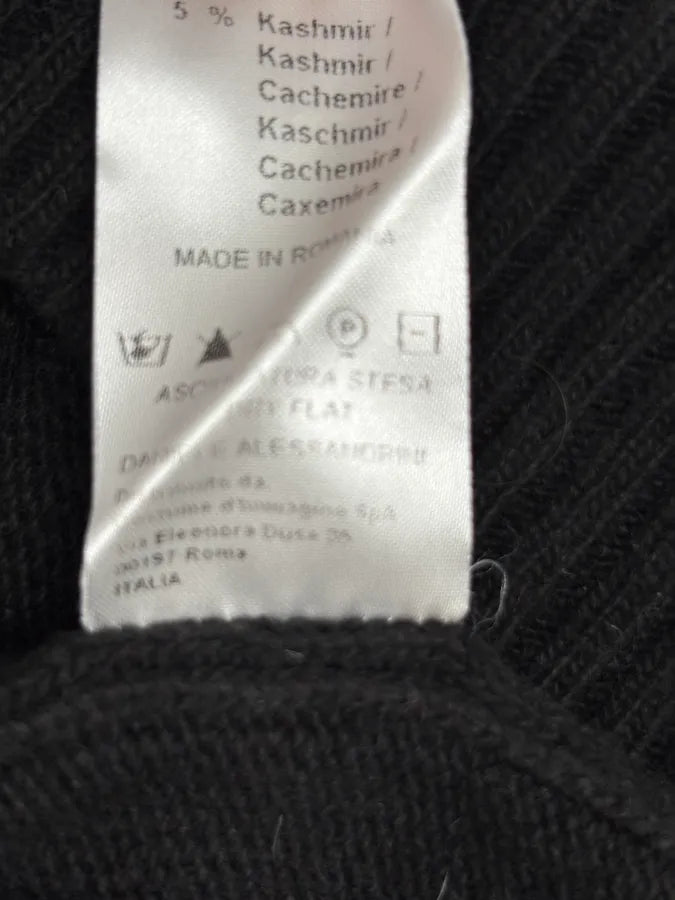 2000s Daniele Alessandrini Red Line Black Wool Sweater akKQdHN 9