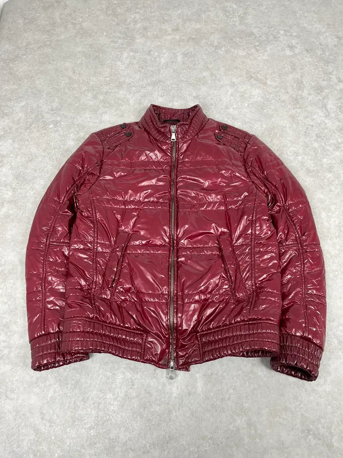 2000s Daniele Alessandrini Red Puffer Jacket FAumlTd 0