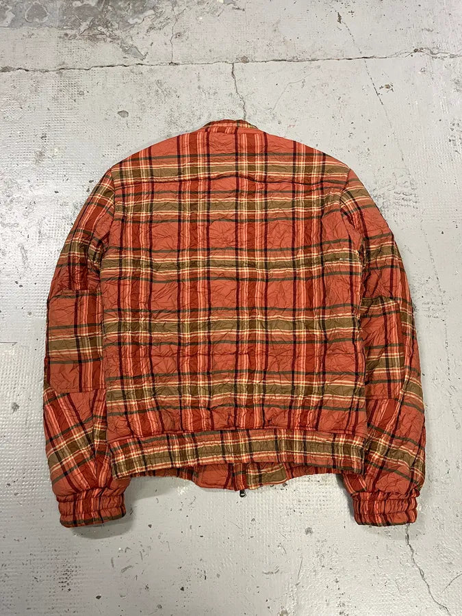 2000s Daniele Alessandrini Red Tartan Plaid Bomber Jacket ivpJeek 6