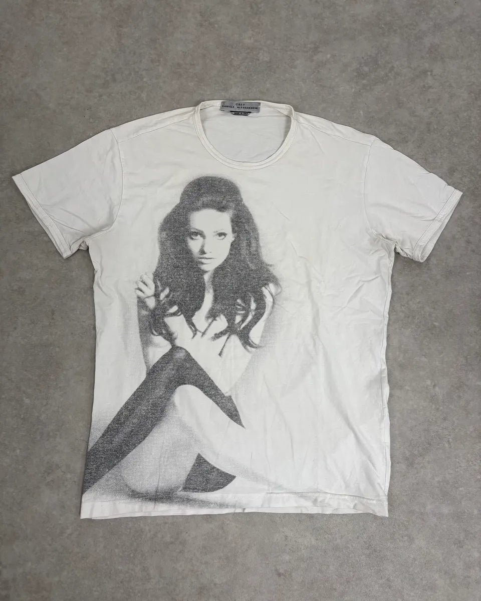 2000s Daniele Alessandrini Sexy Lady Portrait T-Shirt rzlpCXm 0