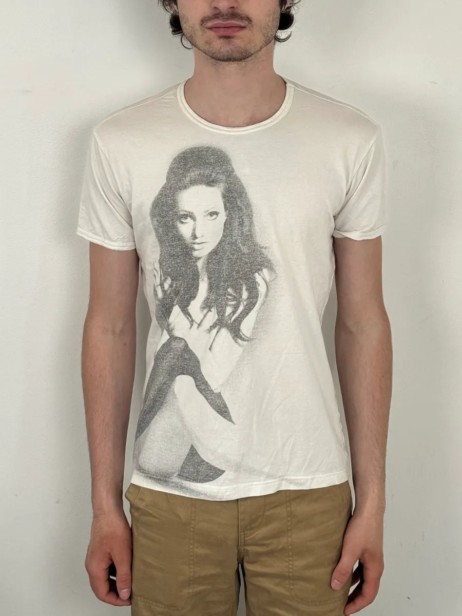 2000s Daniele Alessandrini Sexy Lady Portrait T-Shirt rzlpCXm 1