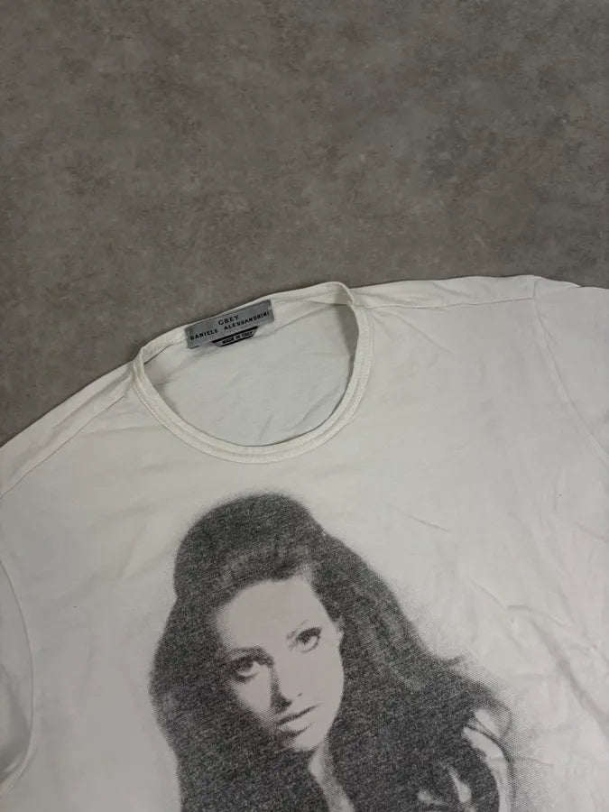 2000s Daniele Alessandrini Sexy Lady Portrait T-Shirt rzlpCXm 4