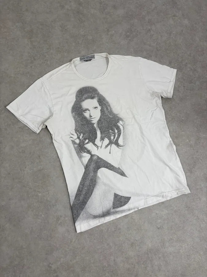 2000s Daniele Alessandrini Sexy Lady Portrait T-Shirt rzlpCXm 3