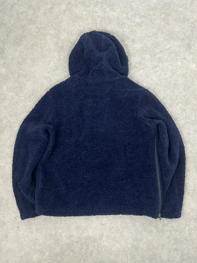 2000s Daniele Alessandrini Sherpa Double Zip Navy Jacket vqhrUxG 7