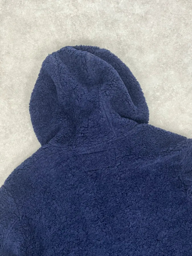 2000s Daniele Alessandrini Sherpa Double Zip Navy Jacket vqhrUxG 9