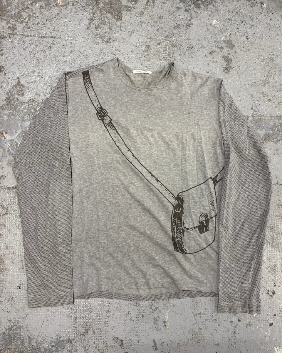 2000s Daniele Alessandrini Shoulder Bag Print Grey Longsleeves hNcGOvt 0