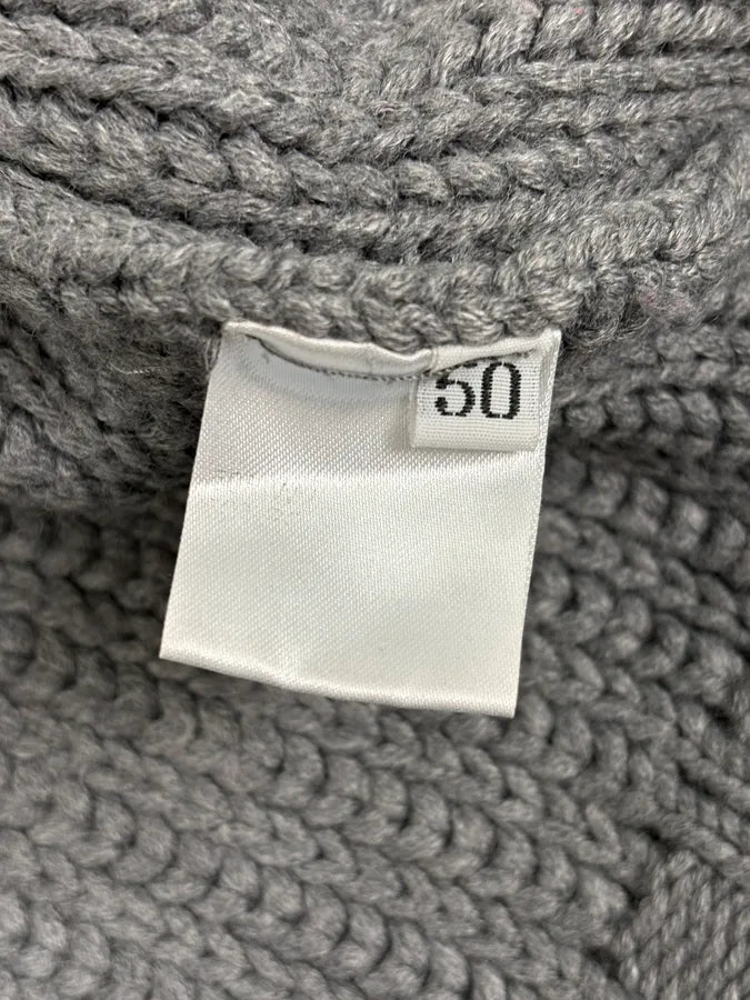 2000s Daniele Alessandrini Textured Classy Gray Wool Zip-Up Sweater cDbIiku 9