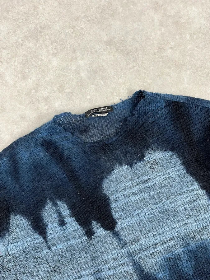2000s Daniele Alessandrini Dark Blue Shadow Sweater McwnmyM 4