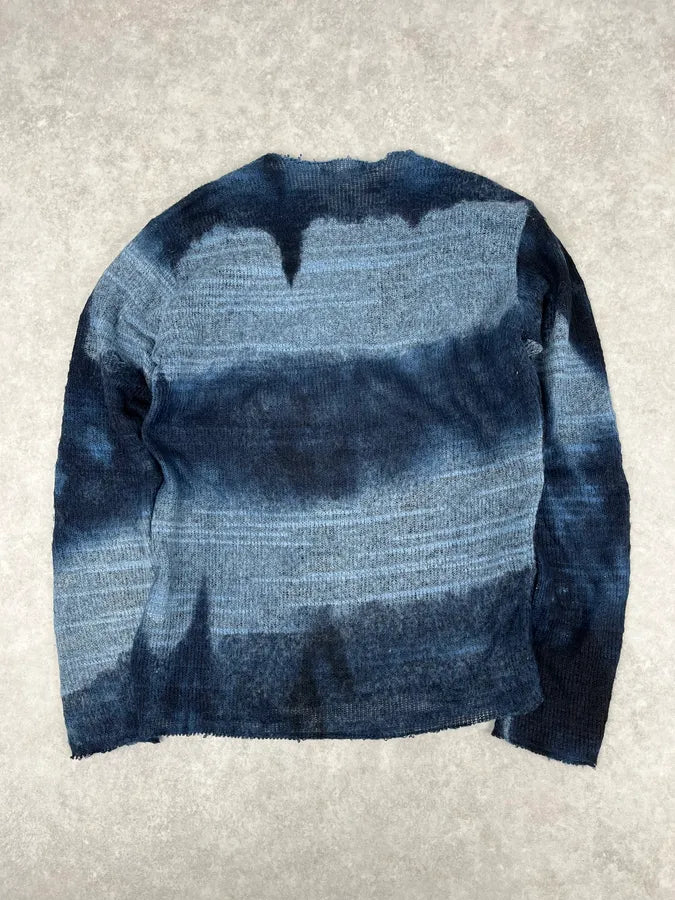 2000s Daniele Alessandrini Dark Blue Shadow Sweater McwnmyM 1