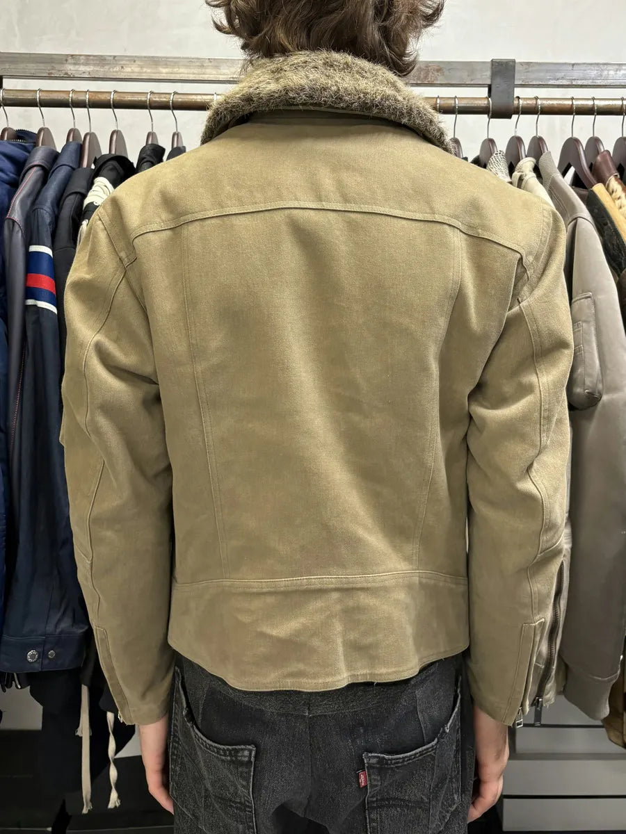 2000s David Meyer Beige Bomber Premium Jacket TLdyuBe 2