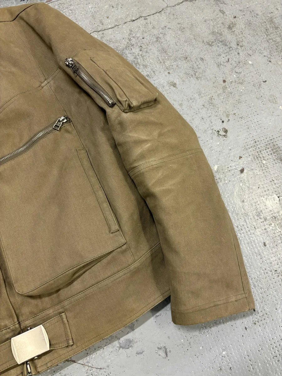 2000s David Meyer Beige Bomber Premium Jacket TLdyuBe 4