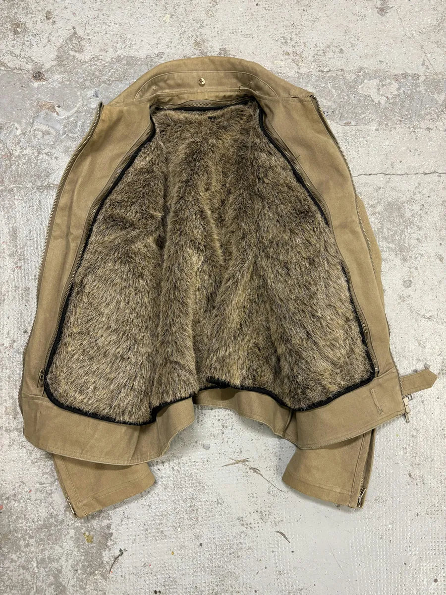 2000s David Meyer Beige Bomber Premium Jacket TLdyuBe 7