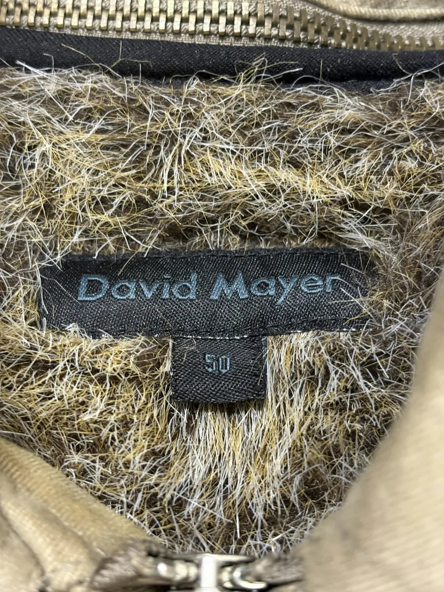 2000s David Meyer Beige Bomber Premium Jacket TLdyuBe 8